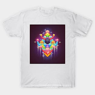 Badge With Abstract Background T-Shirt